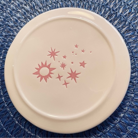 Rae Dunn WISH White Round Ceramic Container with Star Designs on Lid BRAND NEW!! - Picture 3 of 6